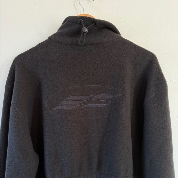Escada Sport Black Fleece Jacket Italian Made Size Medium - Picture 7 of 7